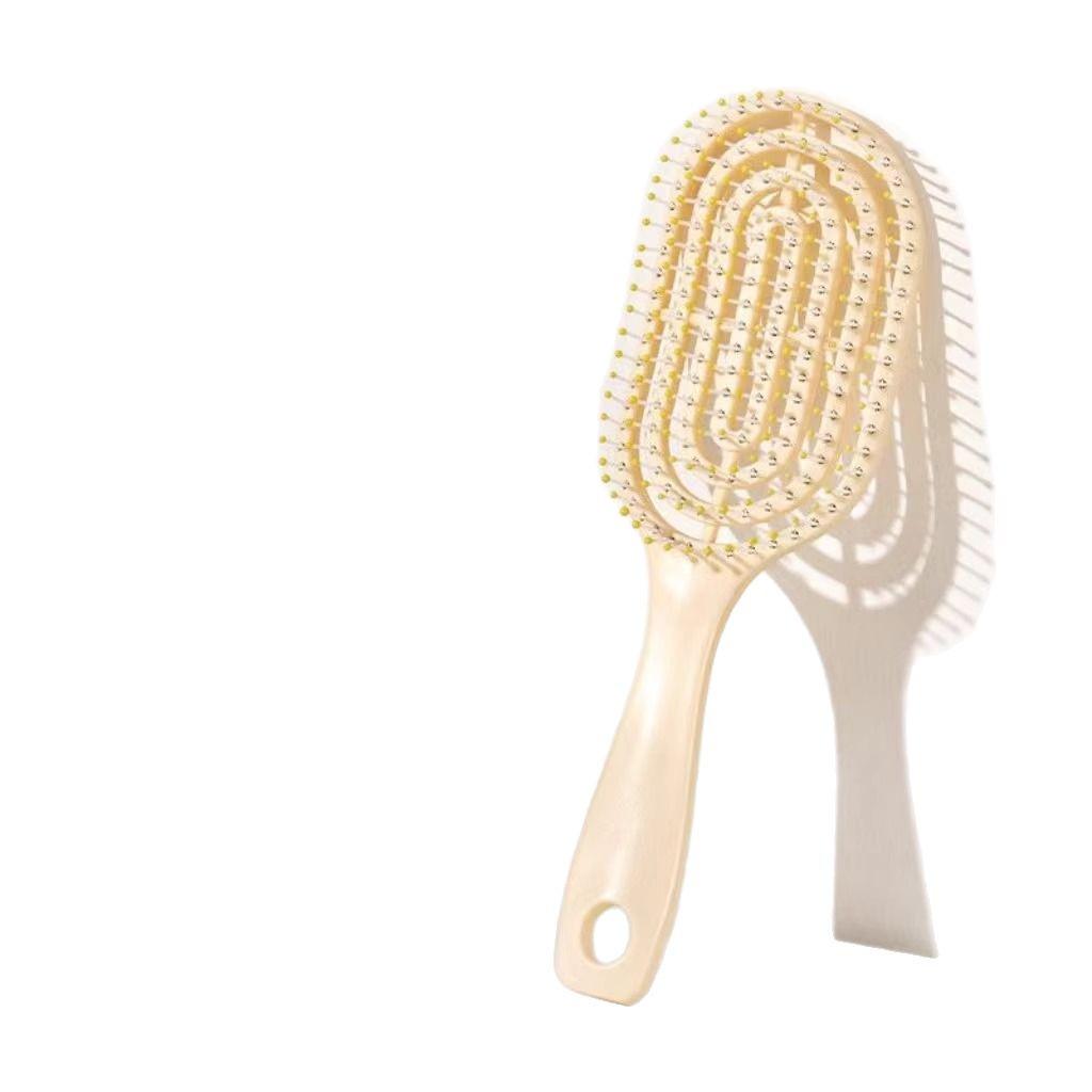 Fluffy Cushion Long Hair Comb Set: Airbag, Straightener, Curler, and Massage Comb for Students and Women.