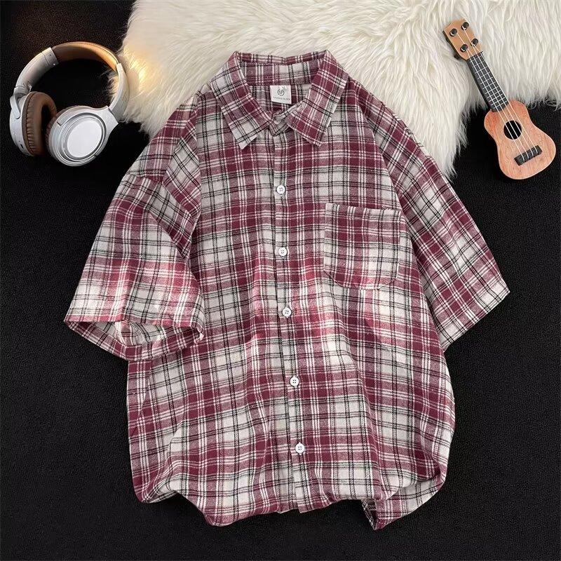 Summer Clothing Men'S Retro Casual Shirt Student Loose Niche Design Fun New Men'S Top For Outdoor Wear