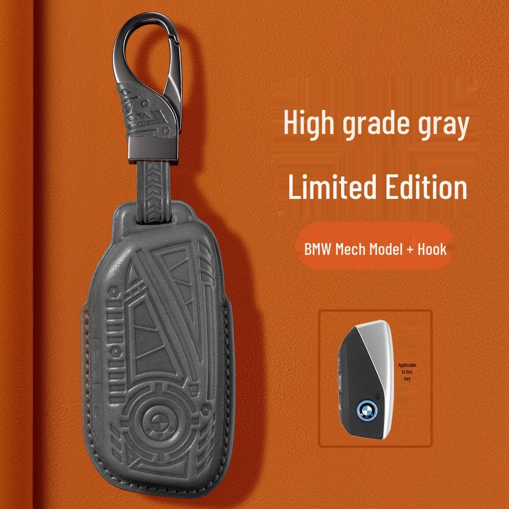 Premium Genuine Leather Key Case for BMW X5, X1, X3, X7, and 5 Series (530, 525li) Blade, 3 Series (330, 325li)