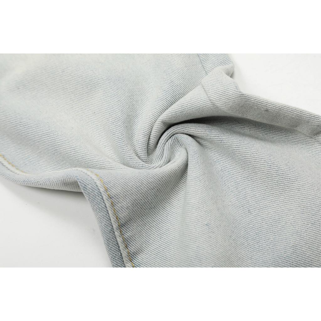 M01 Amiri Herren- und Damenjeans im amerikanischen Stil, trendig mit Stoffaufnähern, Löchern, Stickereien, lässige und modische High-Street-Hose