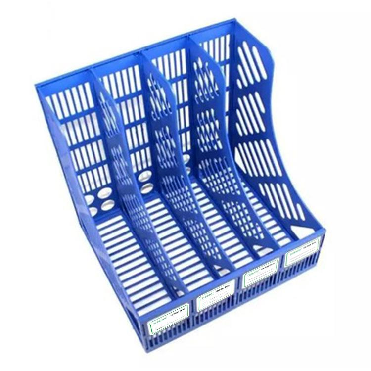 Desk File Shelf Quadruple Plastic Bookshelf Student File Organizer File Box Office Supplies Storage