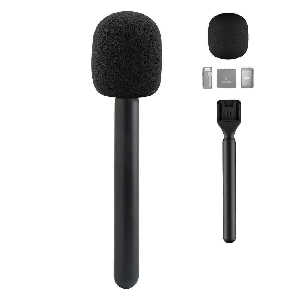 Holder for DJI Mic 12, Rode Wireless GO 2, Hollyland M1C1150Synco G1A2 handheld mount adapter, converts lavalier microphone into handheld wireless