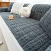 Autumn and Winter Plush Sofa Cover Jacquard Anti Slip Thick Warm Solid Color Simple and Comfortable Skin Friendly Sofa Cushion