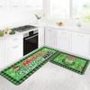 2pcs Halloween Kitchen Floor Mat Diatom Mud Foot Pad Quick-drying Dirt-resistant Non-slip Kitchen Absorbent Pad