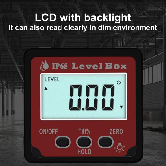 Satın alın Digital Level Box LCD Display Dustproof Red Helpful