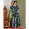 Schönes Baumwoll-Schlafkleid mit Aufdruck Nachthemd Indische Frauen Nachtwäsche Maxi-Nachthemd