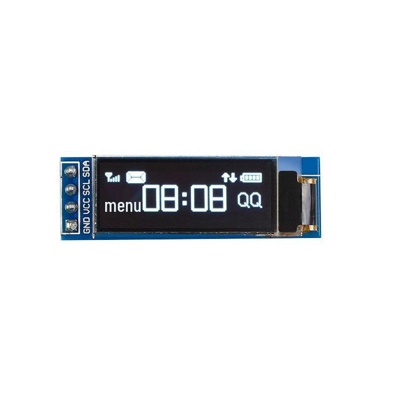 0.91" OLED 128x32 Display Module, Compatible with UNO/Raspberry Pi, IIC Interface.