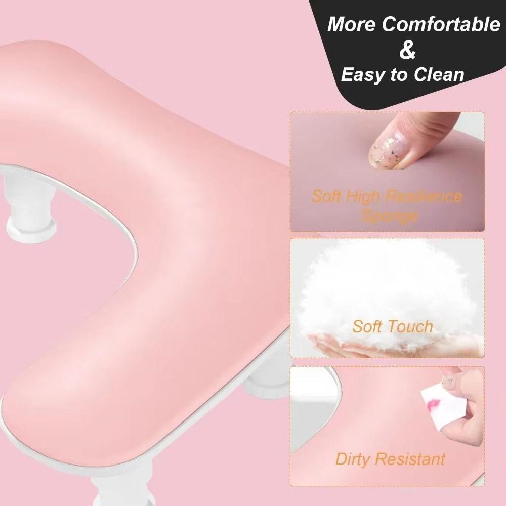 Rotating Lifting Manicure Hand Pillow U-shaped Arm Rest Stand Soft Nail Pillow  Nail Salon