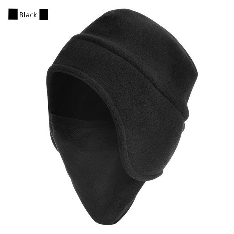

Зимняя уличная ветрозащитная шапка Heattech для мужчин и женщин, флисовый капюшон, мотоциклетная маска, для велоспорта, пешего туризма, лыжной защиты, закрывающая все лицо Double thickened! Black [with mask]]