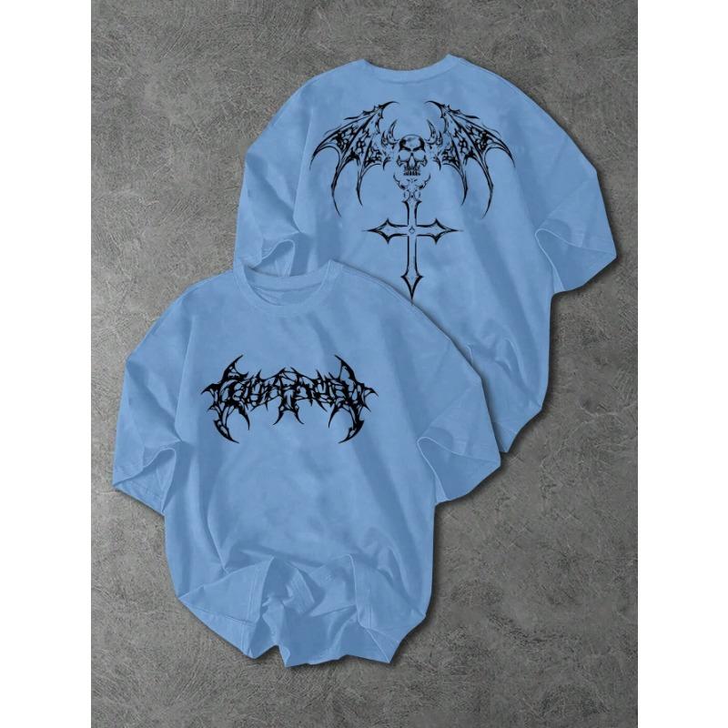 Summer  Men's T-shirt with 3D Wings Pattern Print - Street Casual Fashion Comfortable Soft Breathable