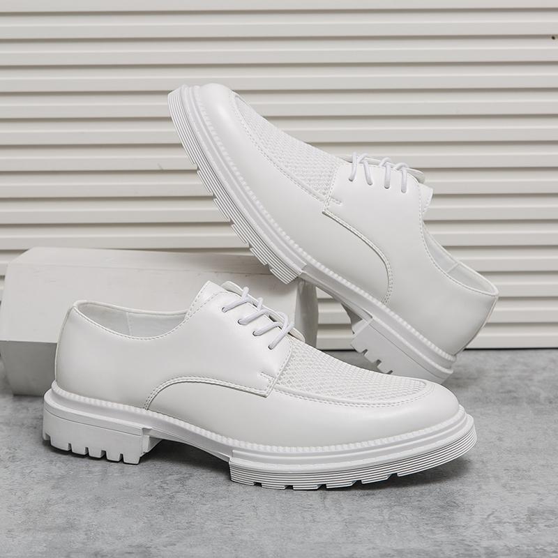 Men Shoes New Summer Derby Shoes Thick Soles Non-slip Comfortable Leather Shoes American Busines Travel Shoes Size 38-46