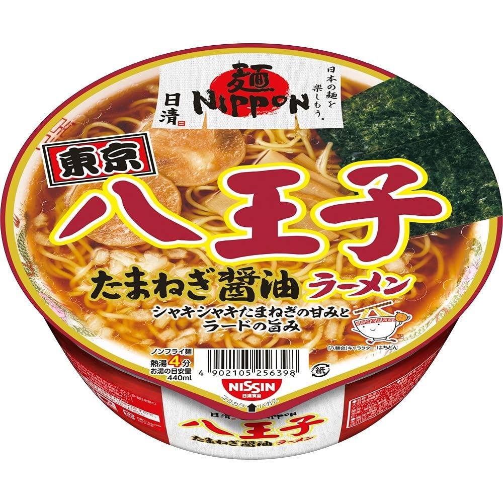Nissin Foods Men Nippon Hachioji Onion Soy Sauce Nissin Men Nippon Cup 112g x 12 packs Ramen, Noodles,