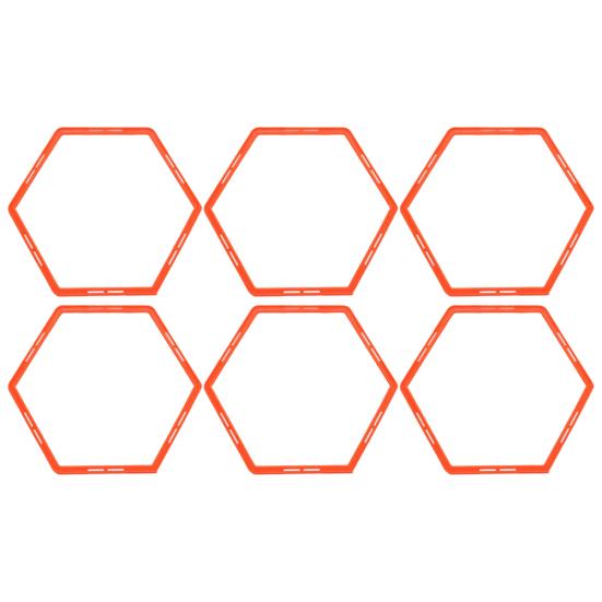 6Pcs Hexagon Agility Exercise Rings Football Basketball Training Loop Circle