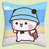 Cartoon Bubu Dudu Pillow Covers Cartoon Sofa Decorative Home Double-sided Printing Short Plush Cute Cushion Cover