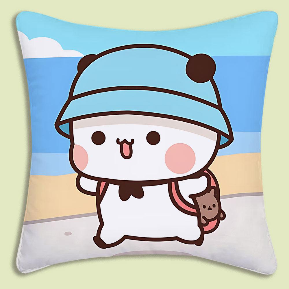 Cartoon Bubu Dudu Pillow Covers Cartoon Sofa Decorative Home Double-sided Printing Short Plush Cute Cushion Cover