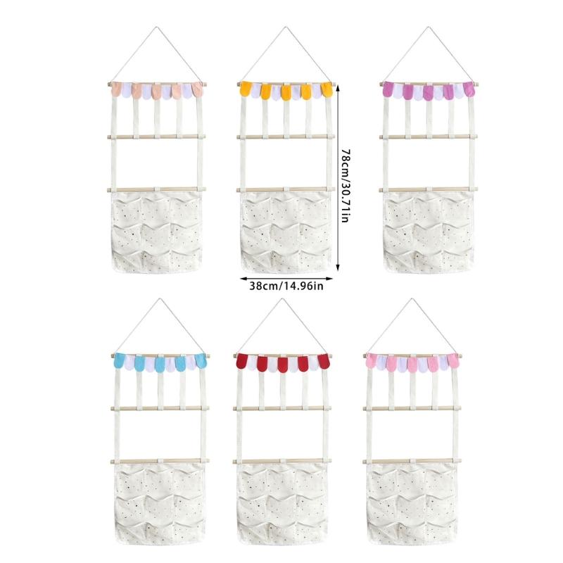 Durable Wooden Hair Bowknot Storage Rack Featuring Fabric Hook For Organizing Headbands Clips And Hair Accessories