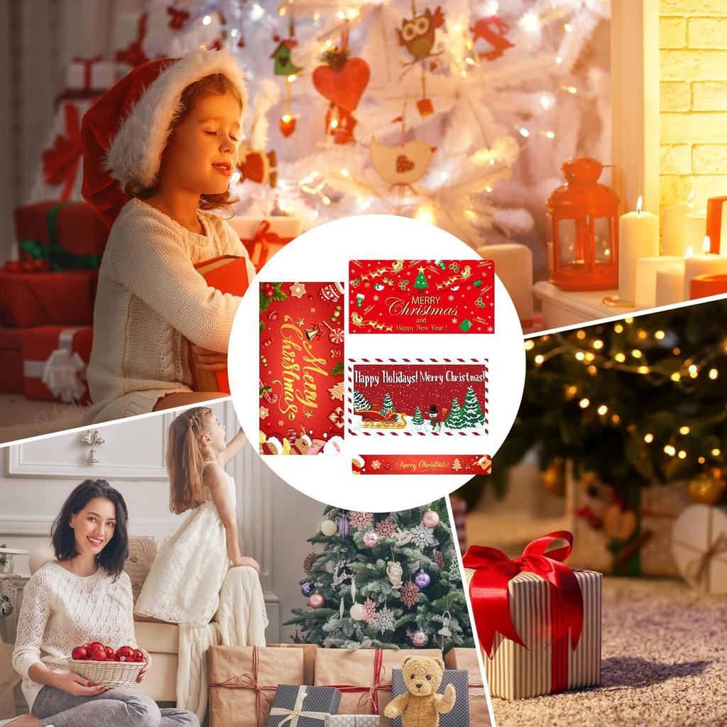 Money Holders For Christmas Santa Theme Party Supplies Christmas Santa Cash Holder With 6 Slots For Kid For Men Women Girls
