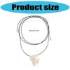 Adjustable Shell Necklace 120cm PU Leather Cord Clavicle Chain Coastal Style Accessory Stylish Neckchain Accessories