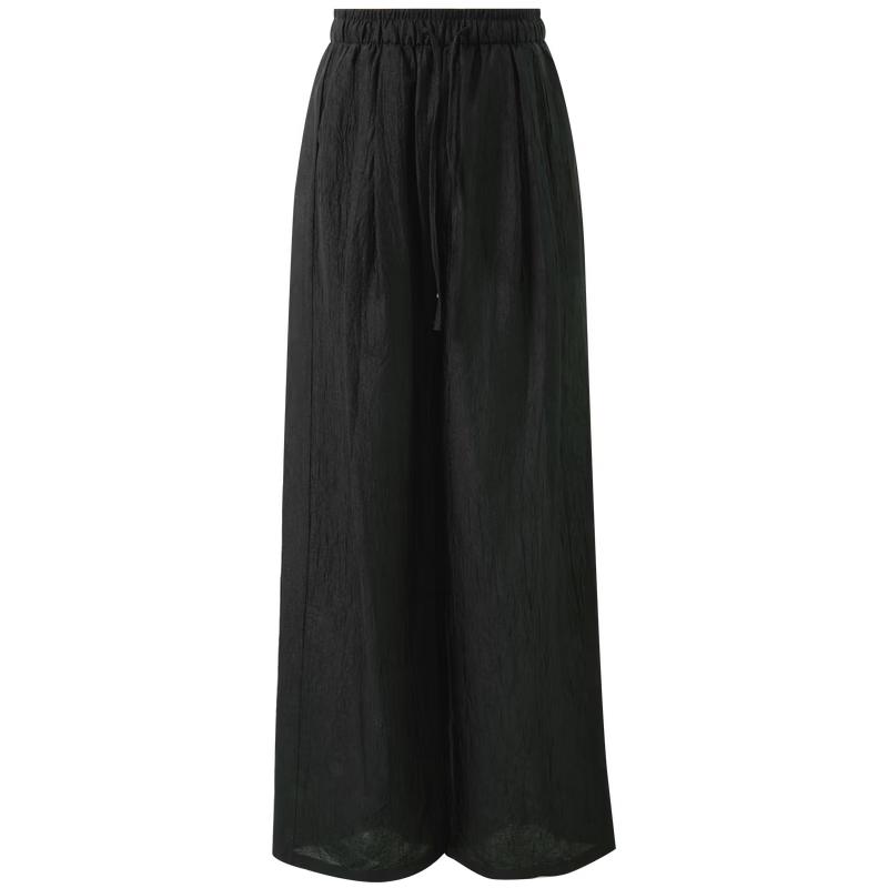 Sancai Women s High-Waist Acetate Wide-Leg Pants S