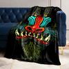 Angry Mountain Gorilla Cartoon Pattern Flannel Printed Blanket Suitable for All Seasons for Living Room Office Sofa and Travel