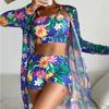 New 2026 Swimsuits Print Tankini Sets Female Swimwear Push Up For Beach Wear Three-Piece Bathing Suits Pool Women Swimming Suit