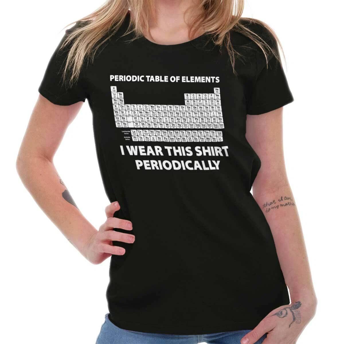 I Wear This Periodically Funny Science Joke Graphic T Shirts for Women T-Shirts S