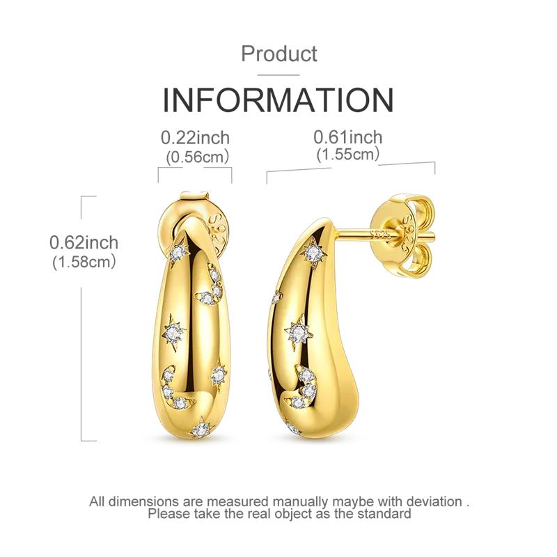 925 Sterling Copper Lucky Guardian Ear Zircon Original Design Earrings Color Zircon Making for Women Girl Wedding Party Gifts