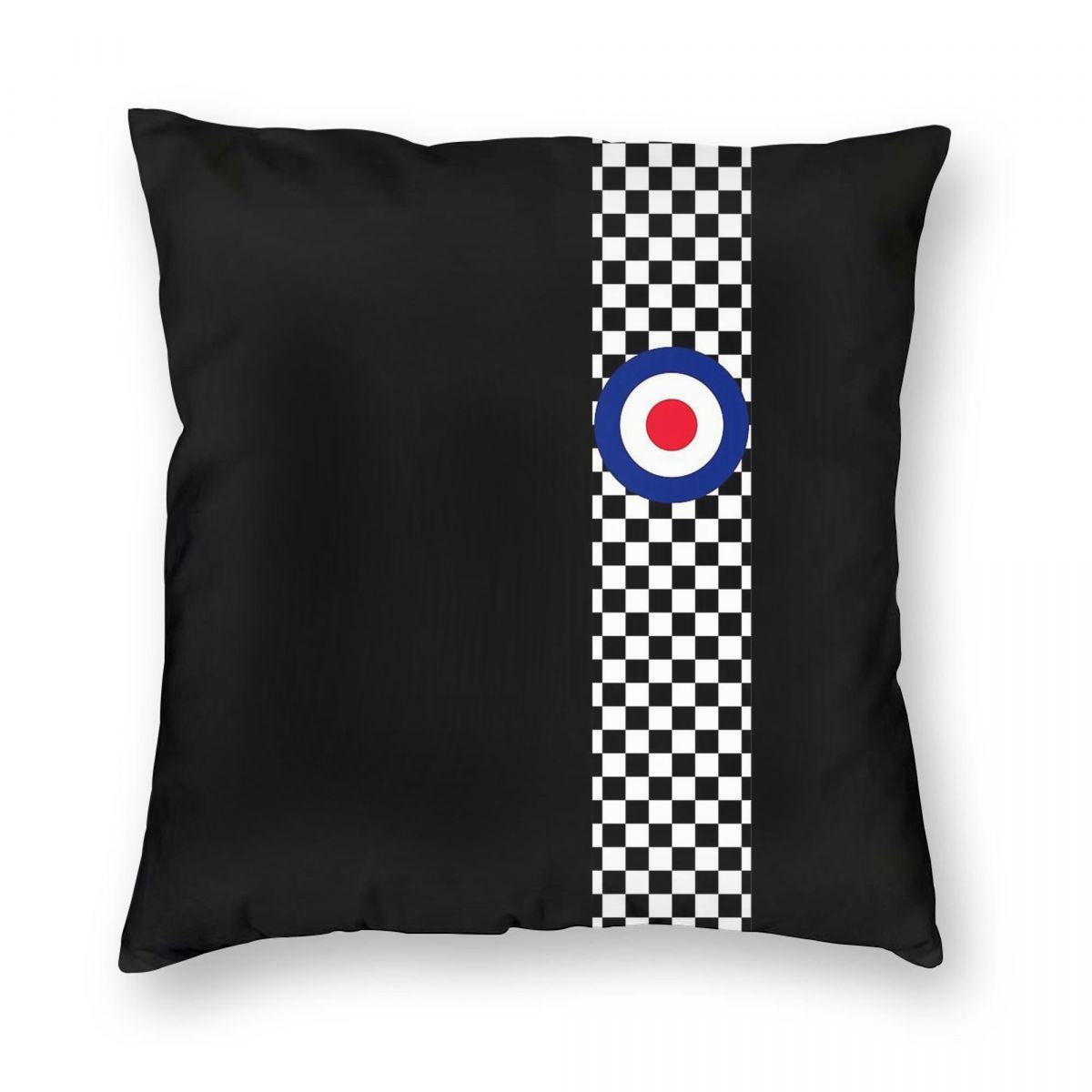 Target Roundel Racing Checkers Square Pillowcase Polyester Linen Velvet Printed Decorative Throw Pillow Case Home Cushion Case 30x30cm