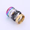 Fashion Charm Jewelry Trendy Romatic Lover Titanium Steel Couple Wedding Engagement Ring Gift for Lovers