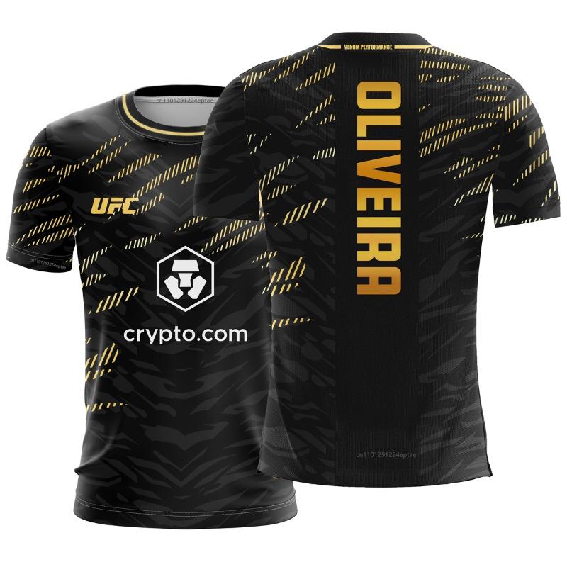 UFC MMA Oliveira Magliette Artista Marziale Misto Brasiliano Maglia Campione Fight Night Uomo Estiva Maschile Palestra Traspiranti Magliette Top