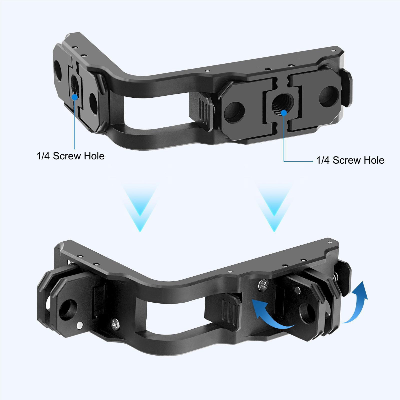 

L Shaped Quick Release Mount Action Camera Metal Magnetic Adapter Base for Vertical Horizontal Photography