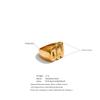 Eetit Size:678 High Quality Stainless Steel Metal ”ON“ Letter Cast Ring 18K Golden Plated Texture Popular Daily Finger Jewelry