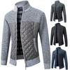 Men's Korean Style Thickened Warm Knit Stand Collar Zipper Sweater
