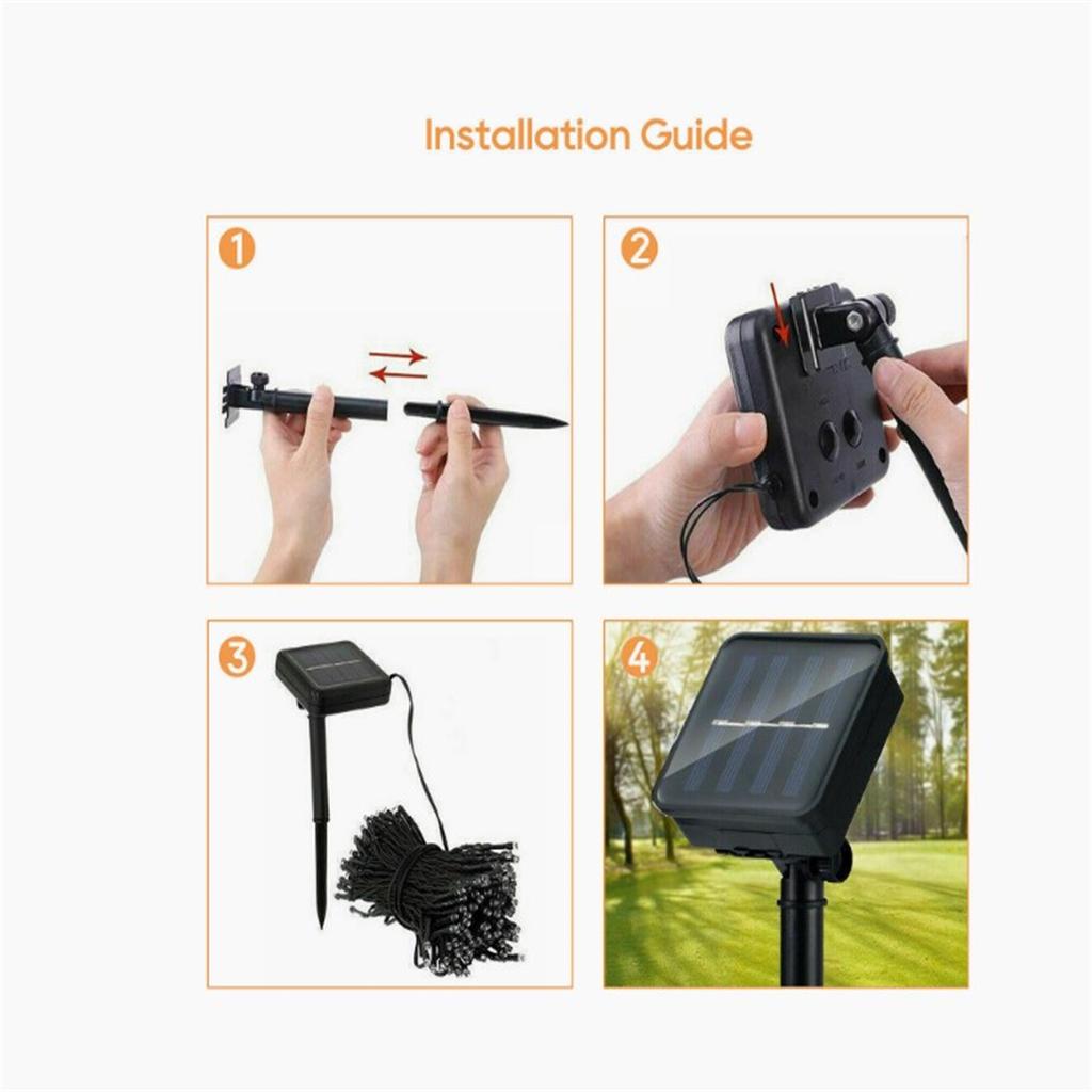 100led Solar String Lights Outdoor Waterproof Fairy Decorative Lamp With Solar Panel For Garden Decor