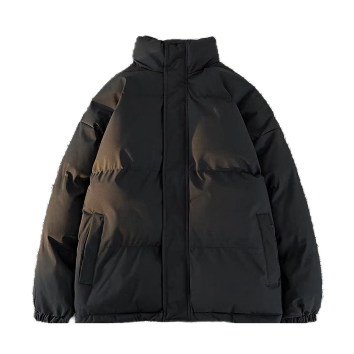 

Autumn and winter new large-size cotton-padded clothes men s winter jackets stand-up collar thickened cotton clothes M чорний