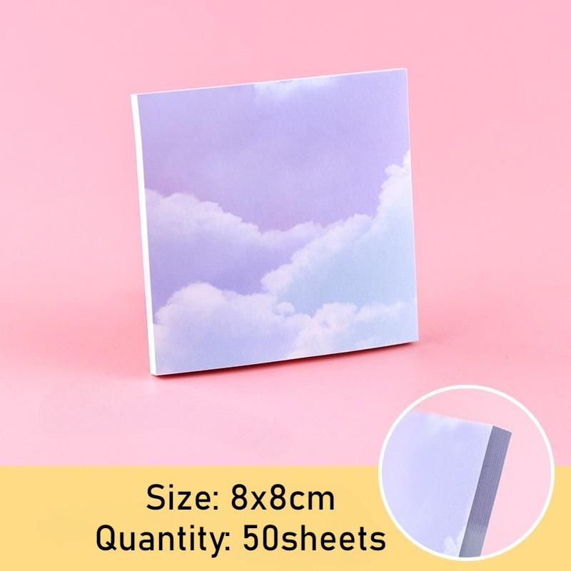 50 Sheets Colorful Starry Sky Stickers Sticky Notes and Stickers Leave A Message for Sticky Notes Student Office Stationery Supplies
