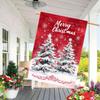 Christmas Tree & Snowflake Double-Sided Garden Flag - Festive Outdoor Polyester Yard Decoration, Weather-Resistant, No Electricity Needed, 1pc