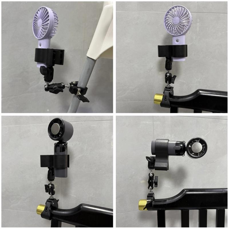 Metal Plastic Adjustable Clamp Holder Featuring 360 Rotate for Mounting Microphones Hair Dryers and Handheld Fan