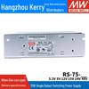 Mean Well RS-75 Switching Power Supply: 3.3V/5V/12V/15V/24V/48V, 75W Regulated Transformer S-50