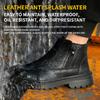 Plus Size 47 Work Boots Steel Toe Shoes Men Leather Boots Waterproof Safety Boot for Engineers Puncture-Proof Protection Shoes
