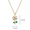 Zircon Flower Jewelry Set for Women 2023 New Fashion Cubic Zirconia Pendant Earrings Necklace