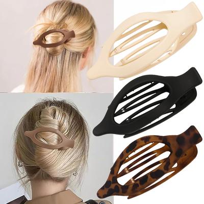 Matte Haarspange Entenschnabel für Damen Mode Krabbe Acryl Haarnadel Pferdeschwanz Haarklammer Mädchen Haaraccessoires Kopfschmuck