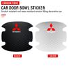 4PCS Car Door Handle Protection Sticker Emblem Car Styling For Mitsubishi Asx Lancer Outlander Pajero Ralliart Accessories