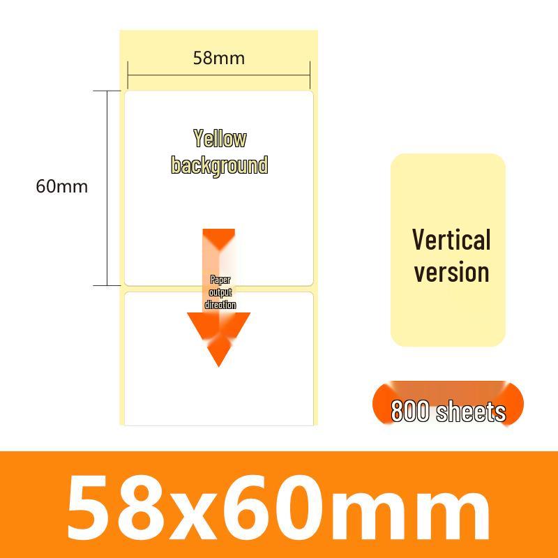 Durable Thermal Paper Adhesive Stickers for Logistics (100x150)