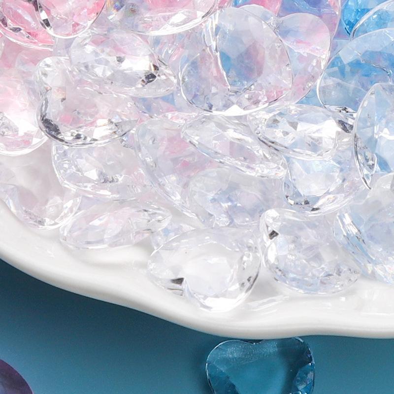 

500pcs День Святого Валентина Весілля Серце Стіл Розсіювання прикраса стіл розсіювання серця стразами вази наповнювачі серце дорогоцінні камені чистий