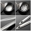 304 Stainless Steel Thin Soup Shell Colander Sanded Small Hot Pot Spoon Large Spoon Tip Handle 1mm Thick