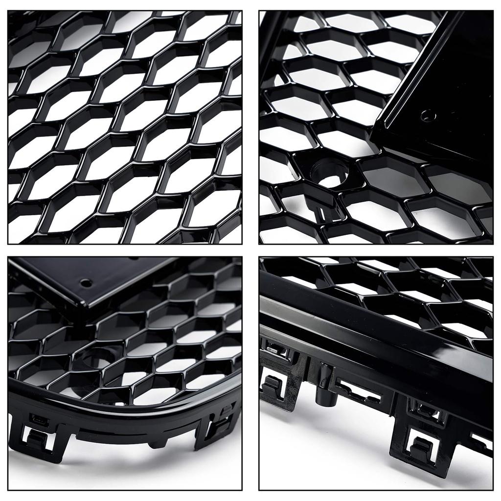 RS6 Style Honeycomb Front Bumper Grille Grill Fit A6 C7 S6 2012-2015