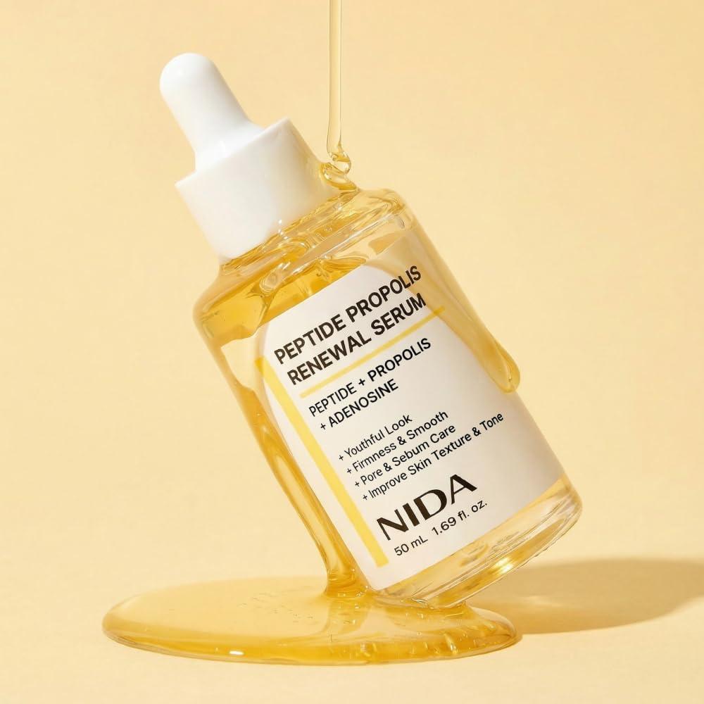 Nida Peptide Propolis Renewal Seerum Adenosiiniga kindluse ja sileda naha jaoks