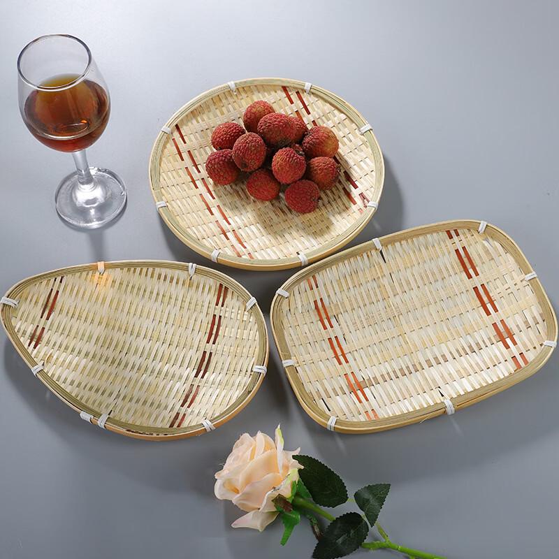Japanese Style Rice Husk Woven Square Tray Basket
