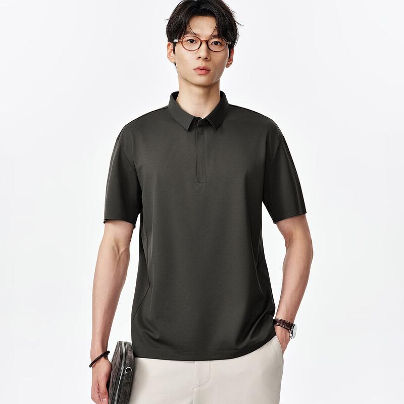 Men s Relaxed Fit Mulberry Silk Blend Waffle Knit Polo Shirt XXL